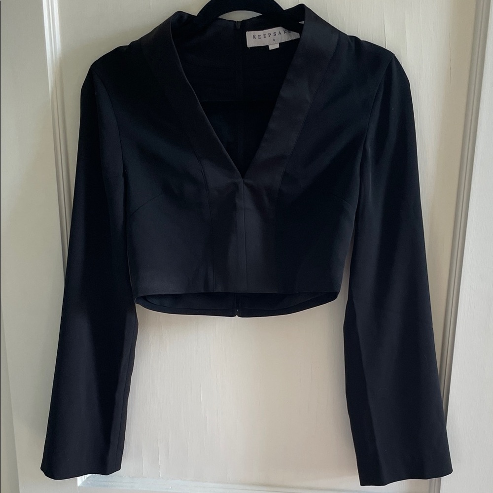 KEEPSAKE the Label Elegant Black Crop Top